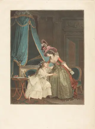 L'Indiscretion, by Jean-François Janinet, ink, 1788