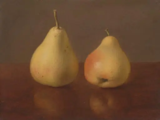 Two McLaughlin Pears, by Jeremiah Pearson Hardy, oil, 1844