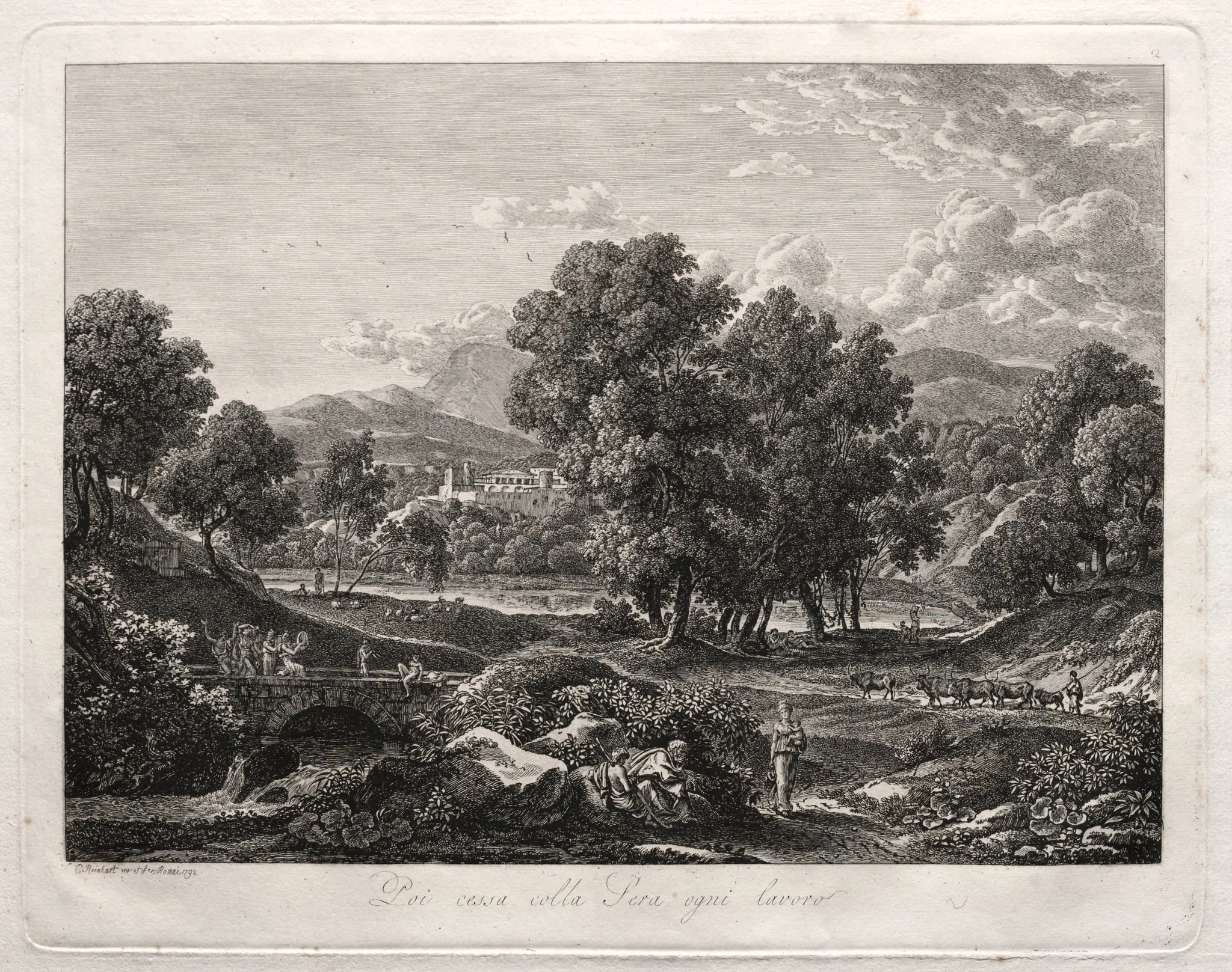Heroic Landscape: The Shepherd's Dance on the Bridge, detail
