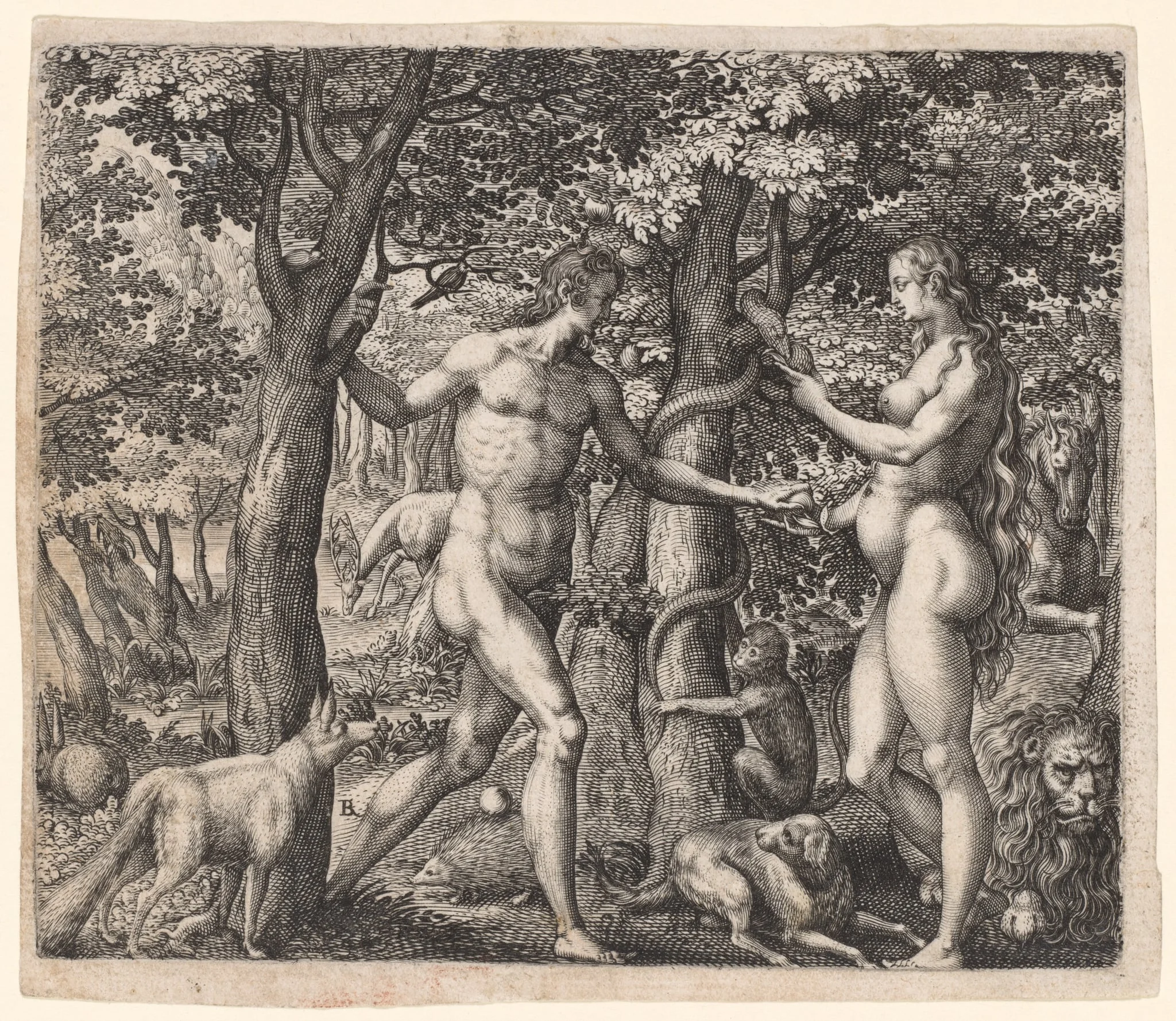 Adam and Eve, detail