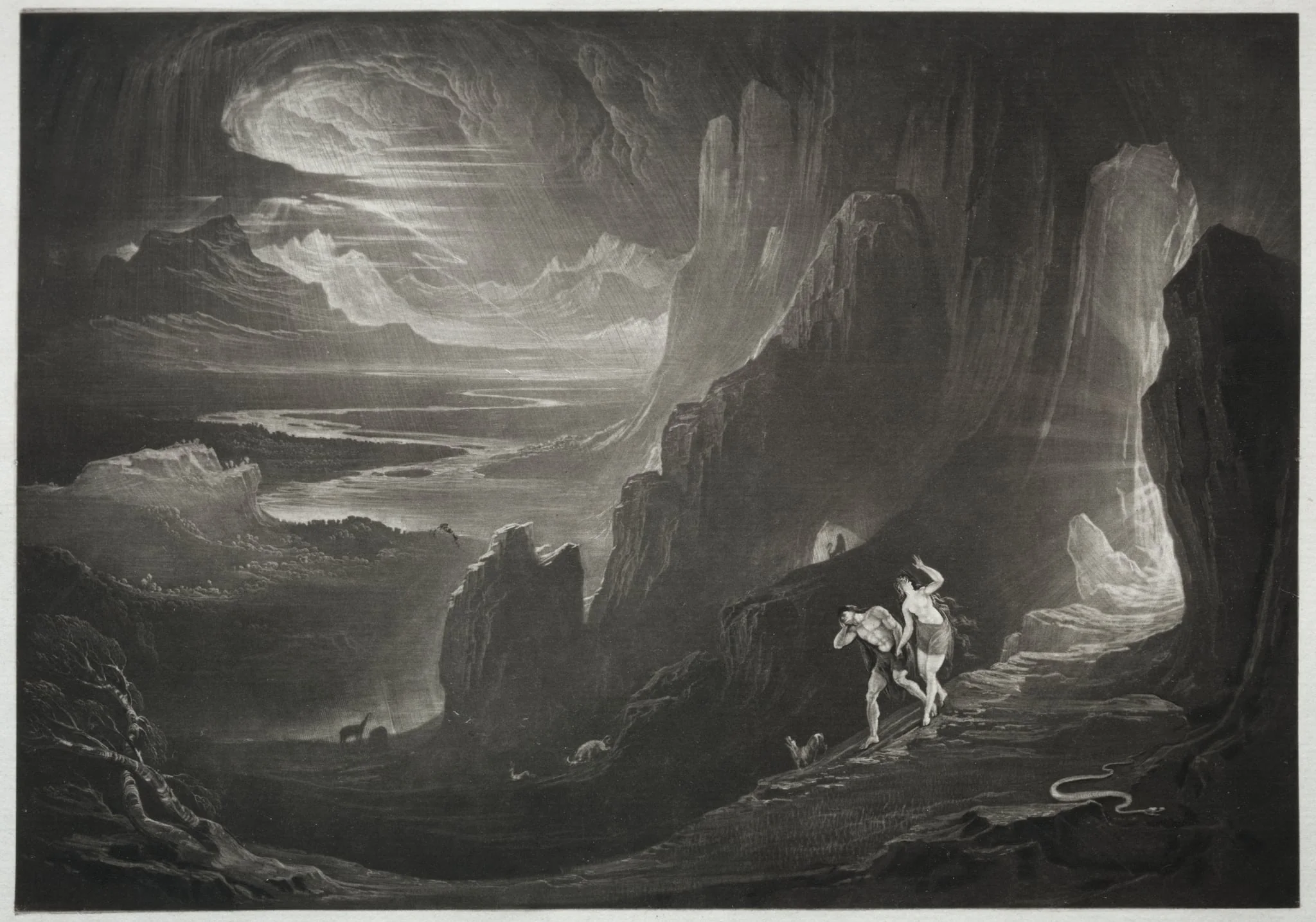 Paradise Lost: Adam and Eve Driven out of Paradise, detail