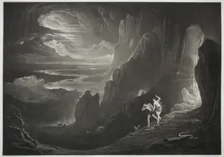 Paradise Lost:  Adam and Eve Driven out of Paradise, by John Martin, 1826