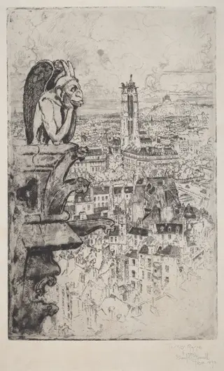Le Stryge, by Joseph Pennell, ink, 1893