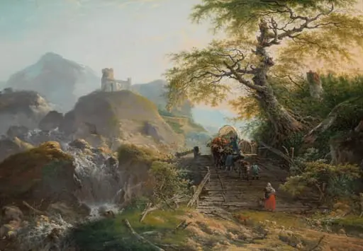 Berglandschap bij Düsseldorf, by Gerard van Nijmegen, unspecified, 1790