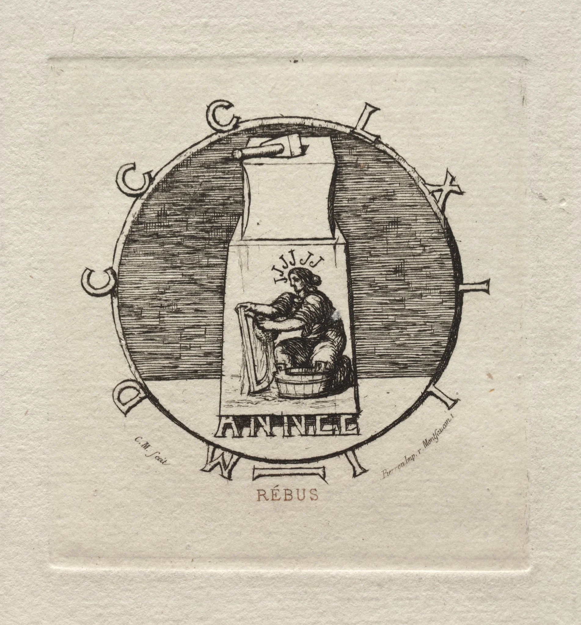 Rebus: "Here lies the ancient vendetta", detail