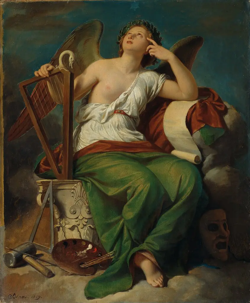Allegory of art, by Karl von Blaas, oil, 1859