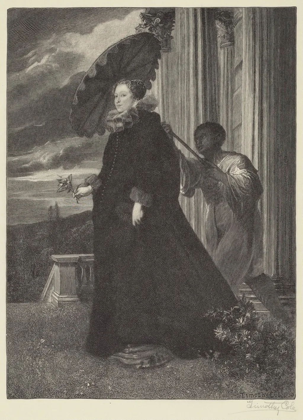 Elena Grimaldi, by Timothy Cole, ink, 1930