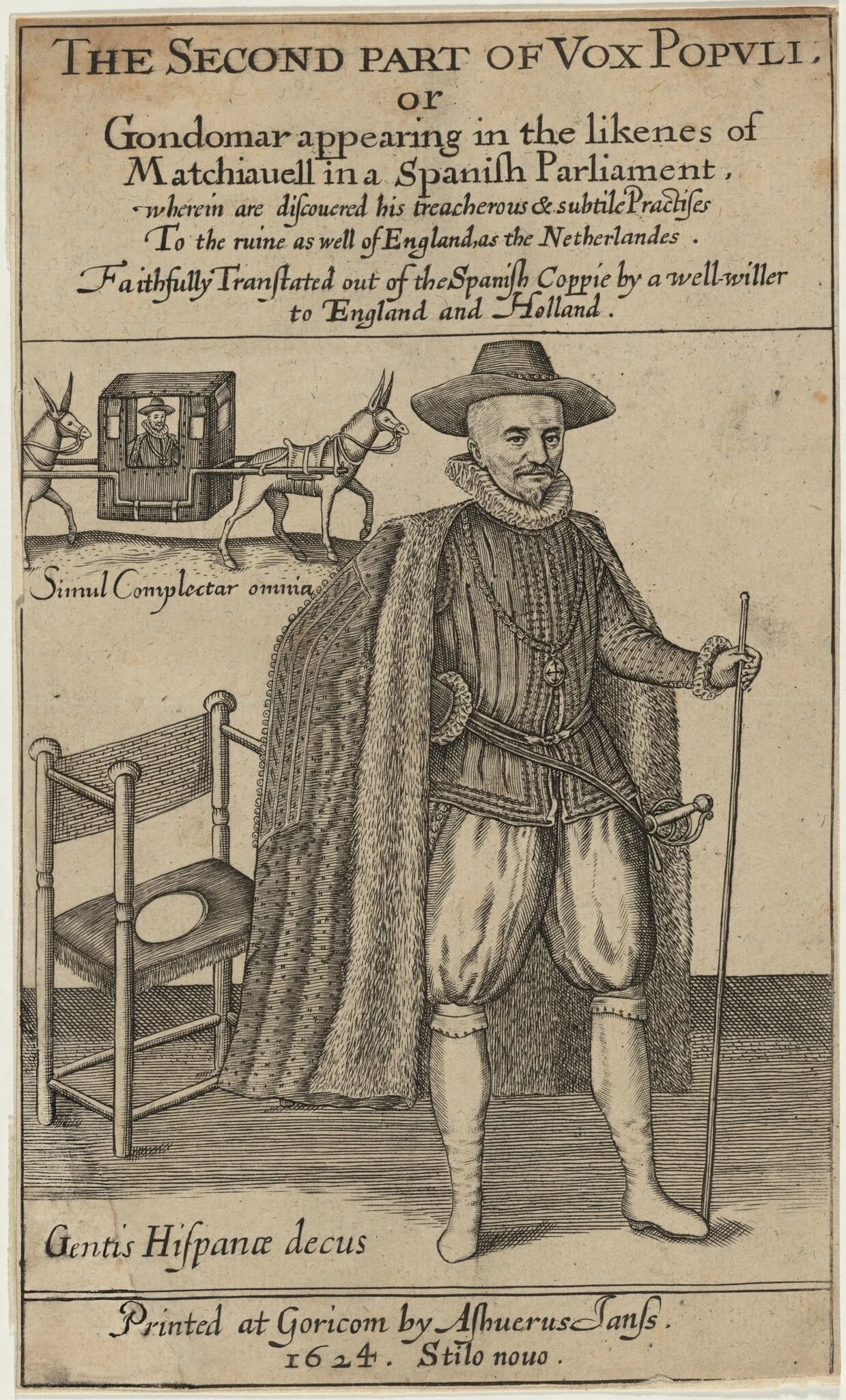 Title Page for Vox Populi Eoricum, by Thomas Scott, detail