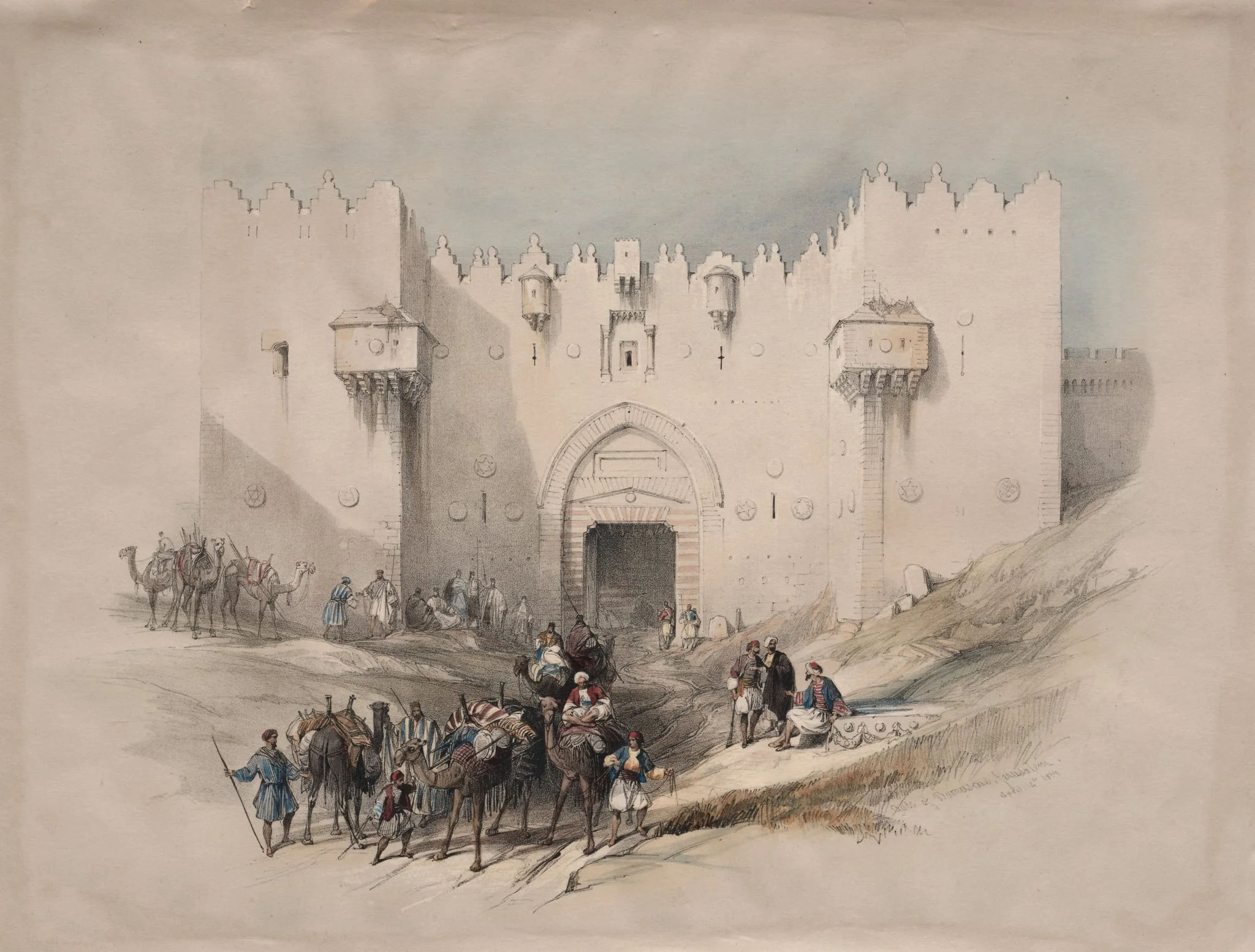 Gate of Damascus, Jerusalem, detail