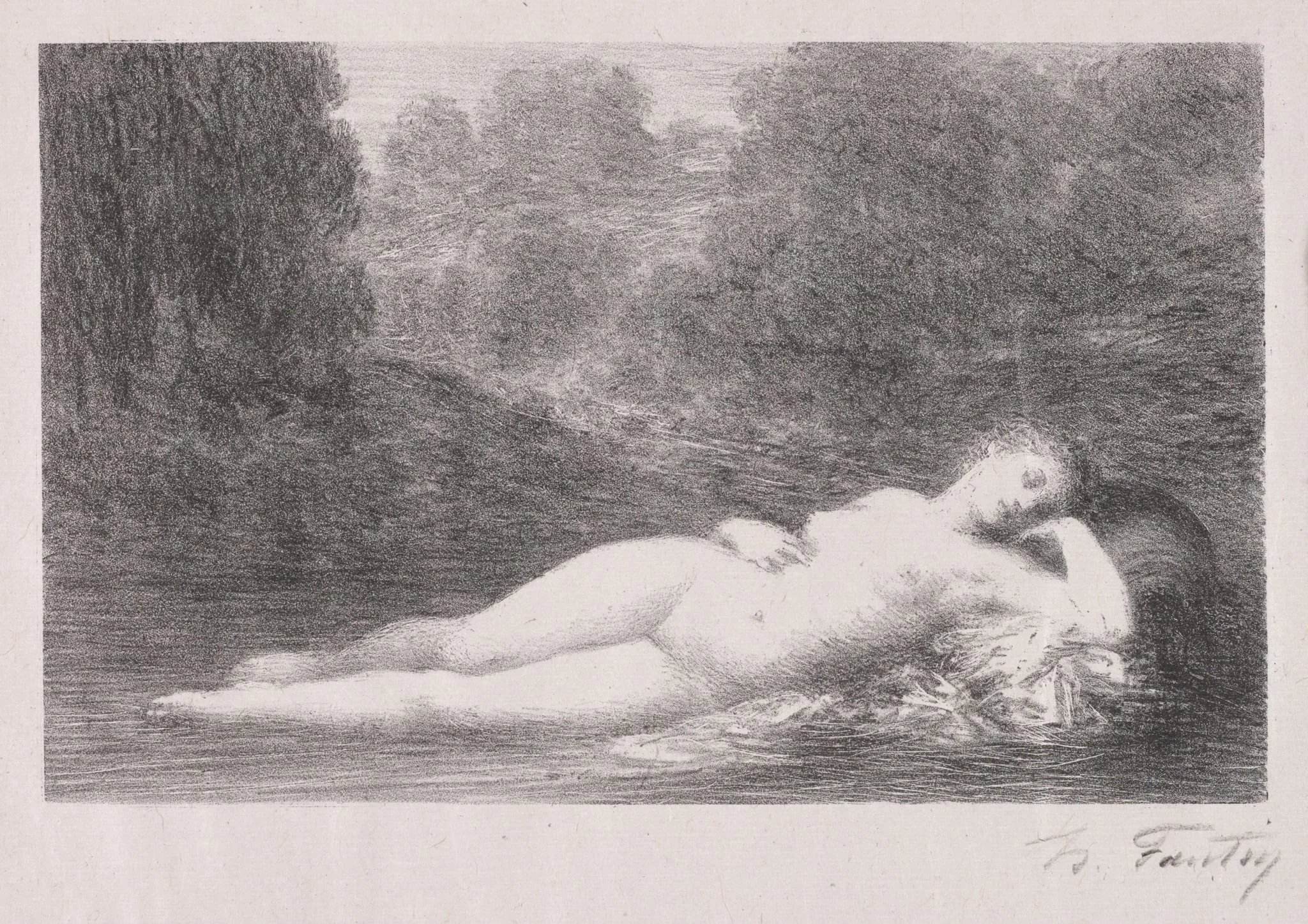 Lying in the Water, detail
