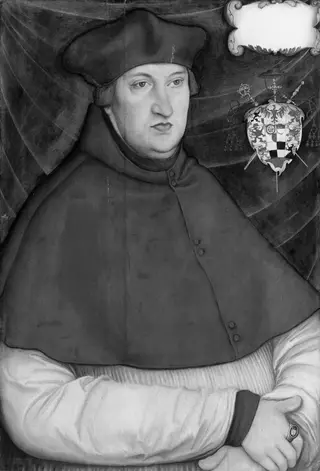 Portrait of Cardinal Albrecht of Brandenburg, by Lucas Cranach the Elder, paint, 1522