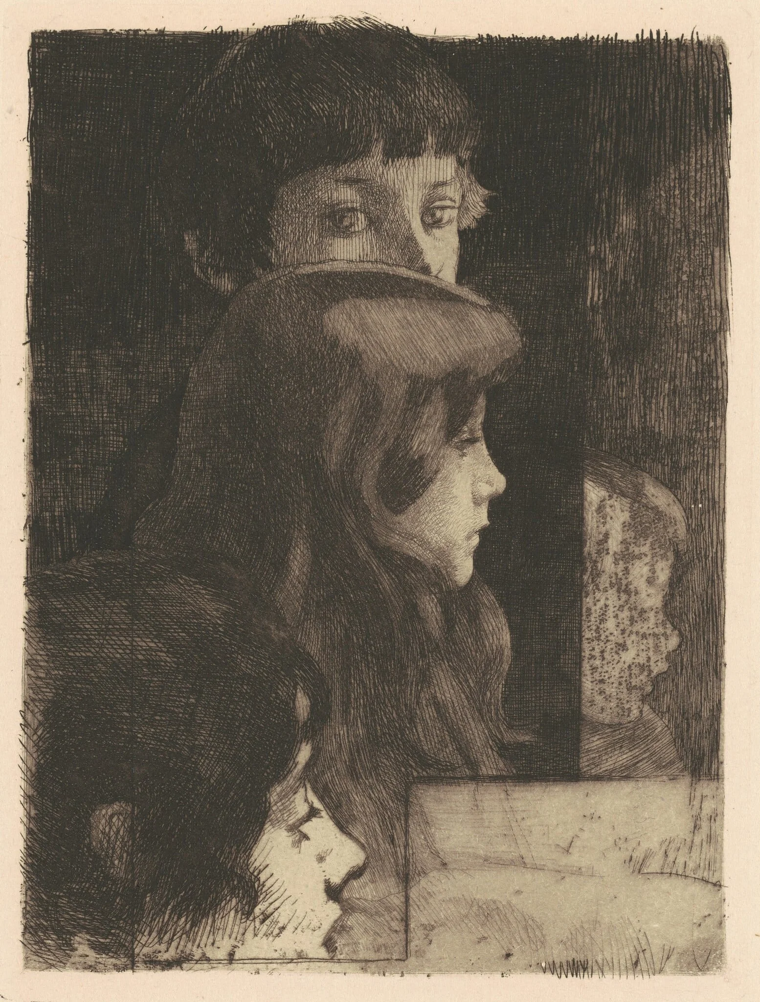 A Family (Une Famille), detail