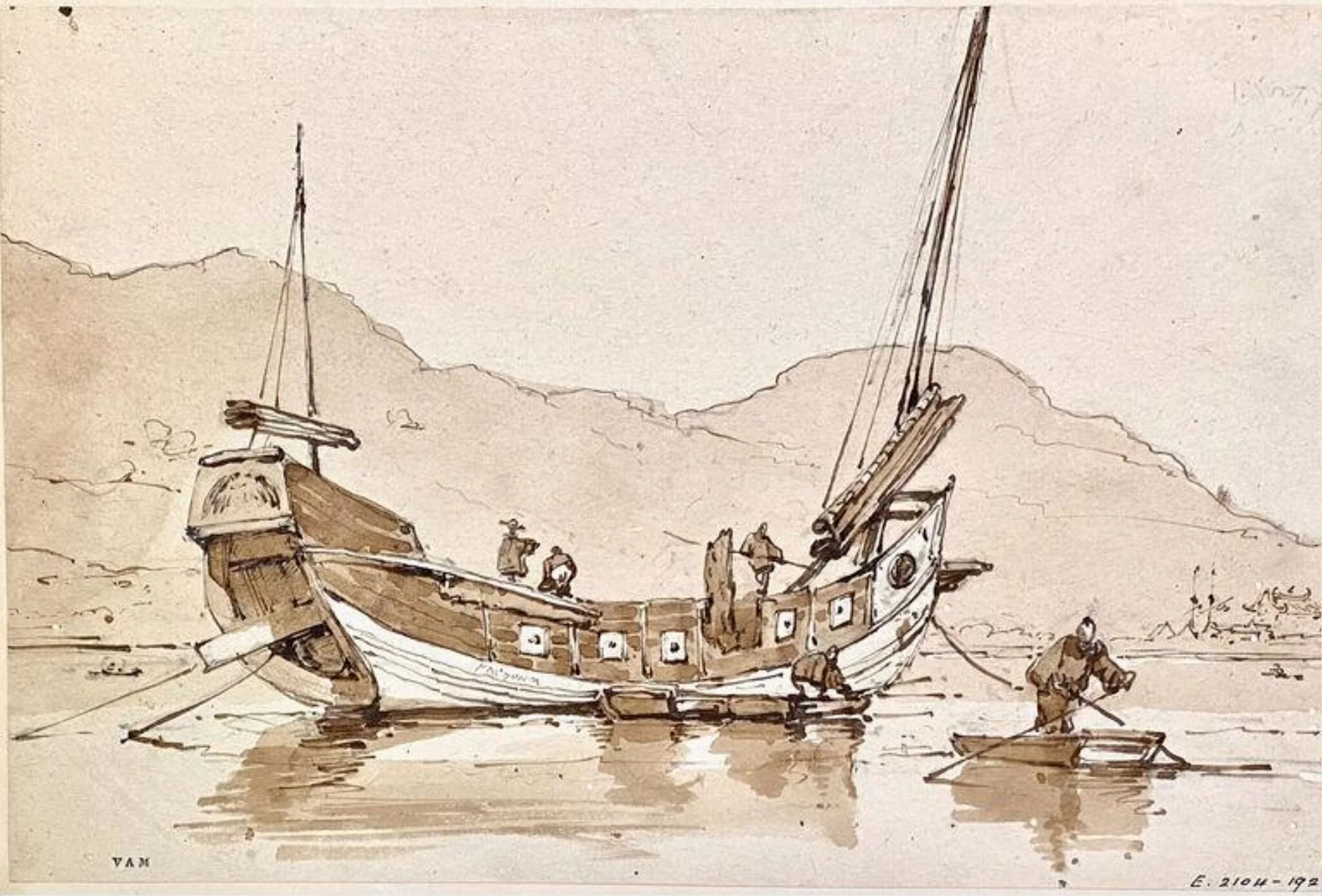 A junk off the south China coast, detail