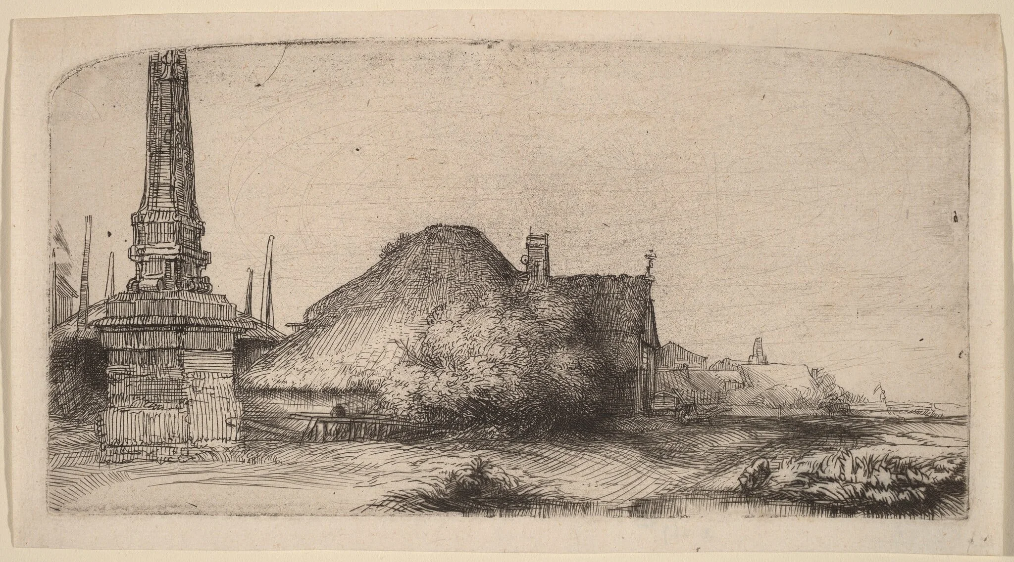 Landscape with an Obelisk, detail