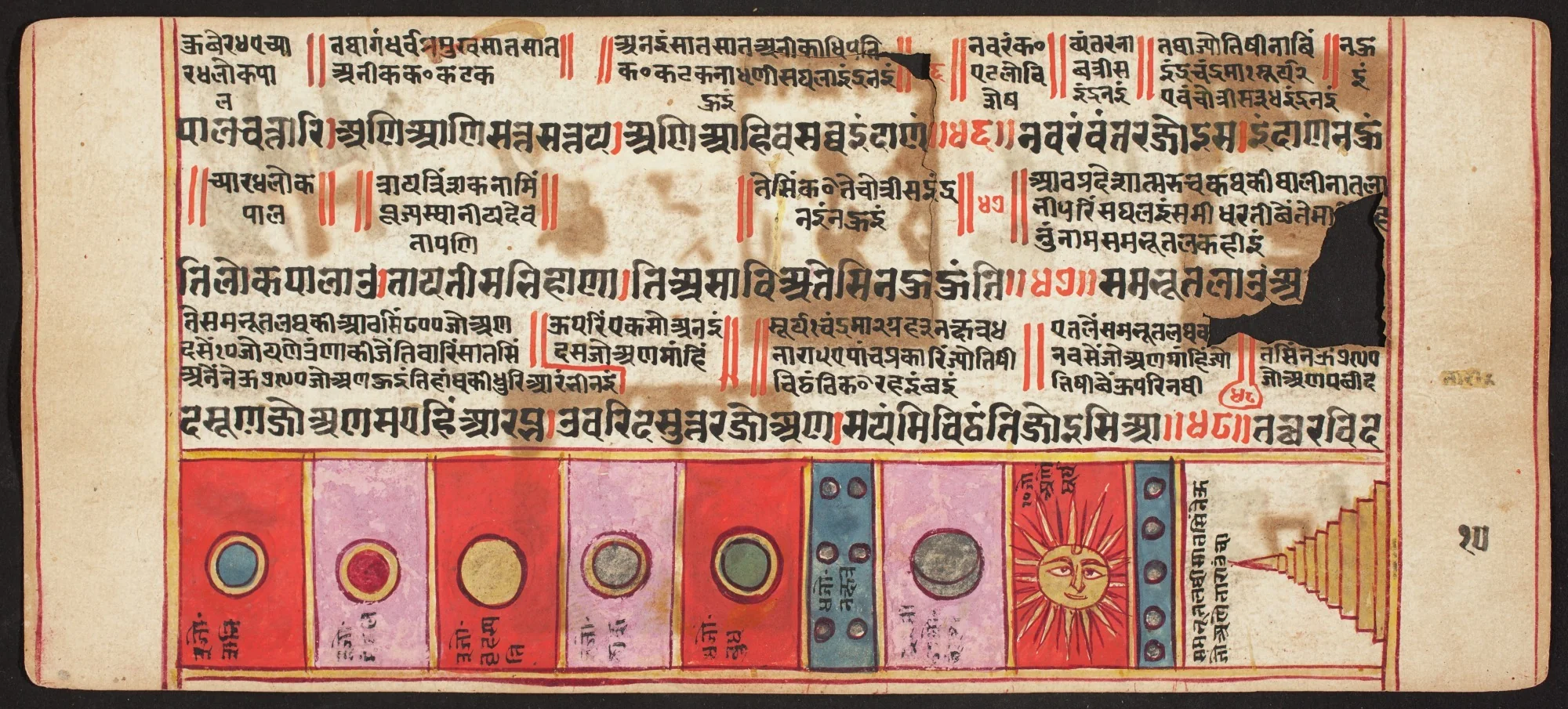 Tantric Manuscript, "Sangrahani Sutra", detail