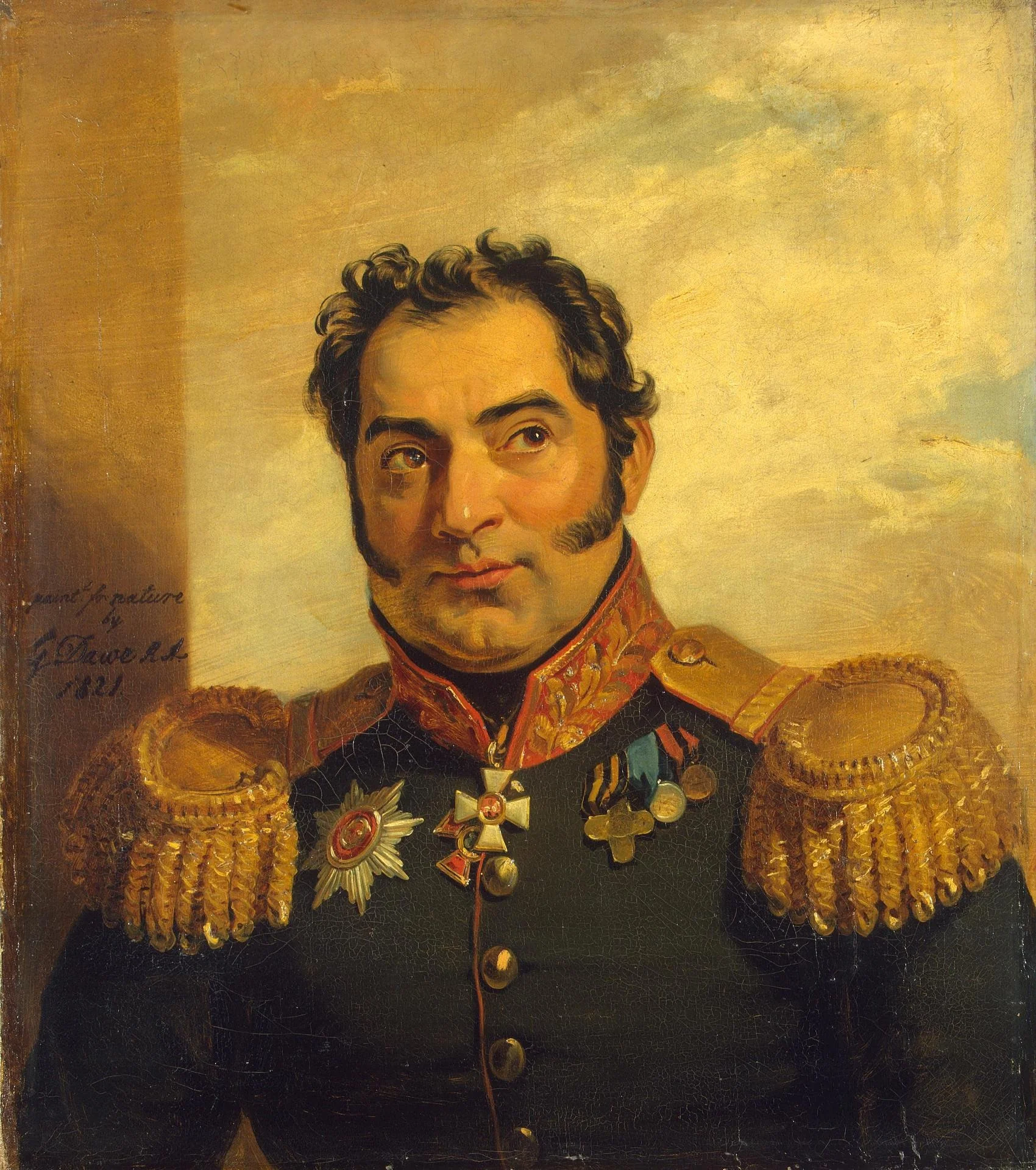 Portrait of Nikolai V. Vuich (1765-1836), detail