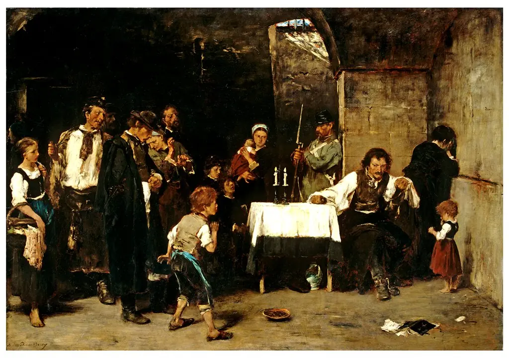 Condemned cell II, by Mihály Munkácsy, oil, 1890