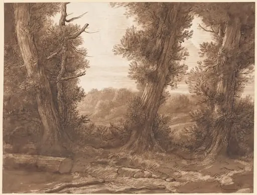 The Big Trees, by Alphonse Legros, ink, 1874