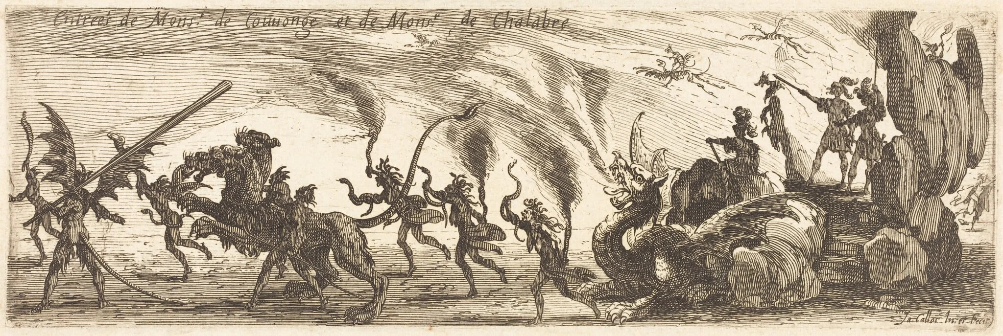 Entry of M. de Couvonge and M. de Chalabre [extra plate], detail