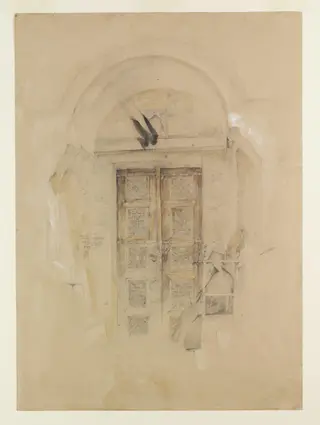 Door to the Church, Monastery of St. Catherine, Sinai, by John Frederick Lewis, watercolor, 1843