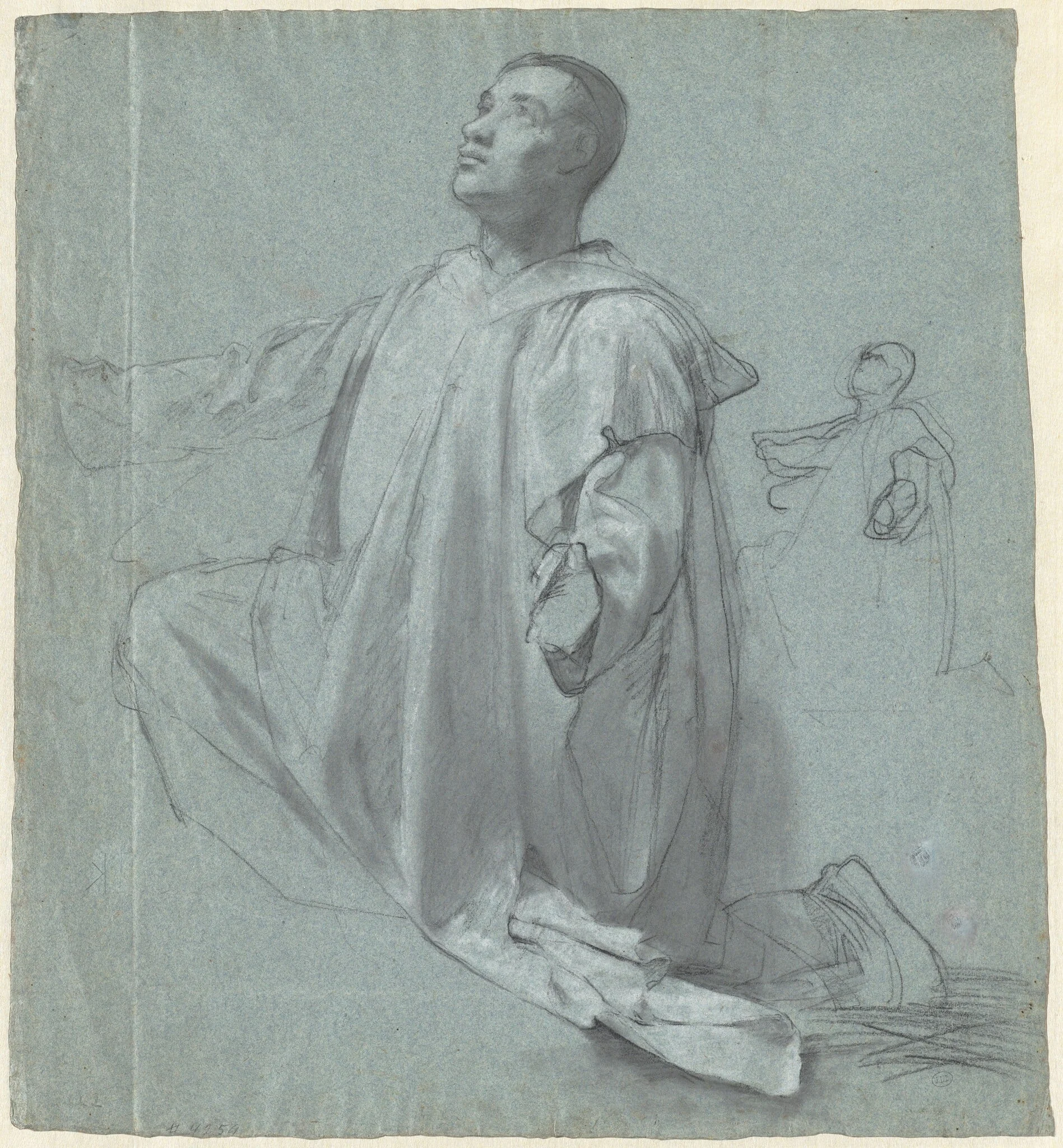 A Young Benedictine Monk Kneeling, detail