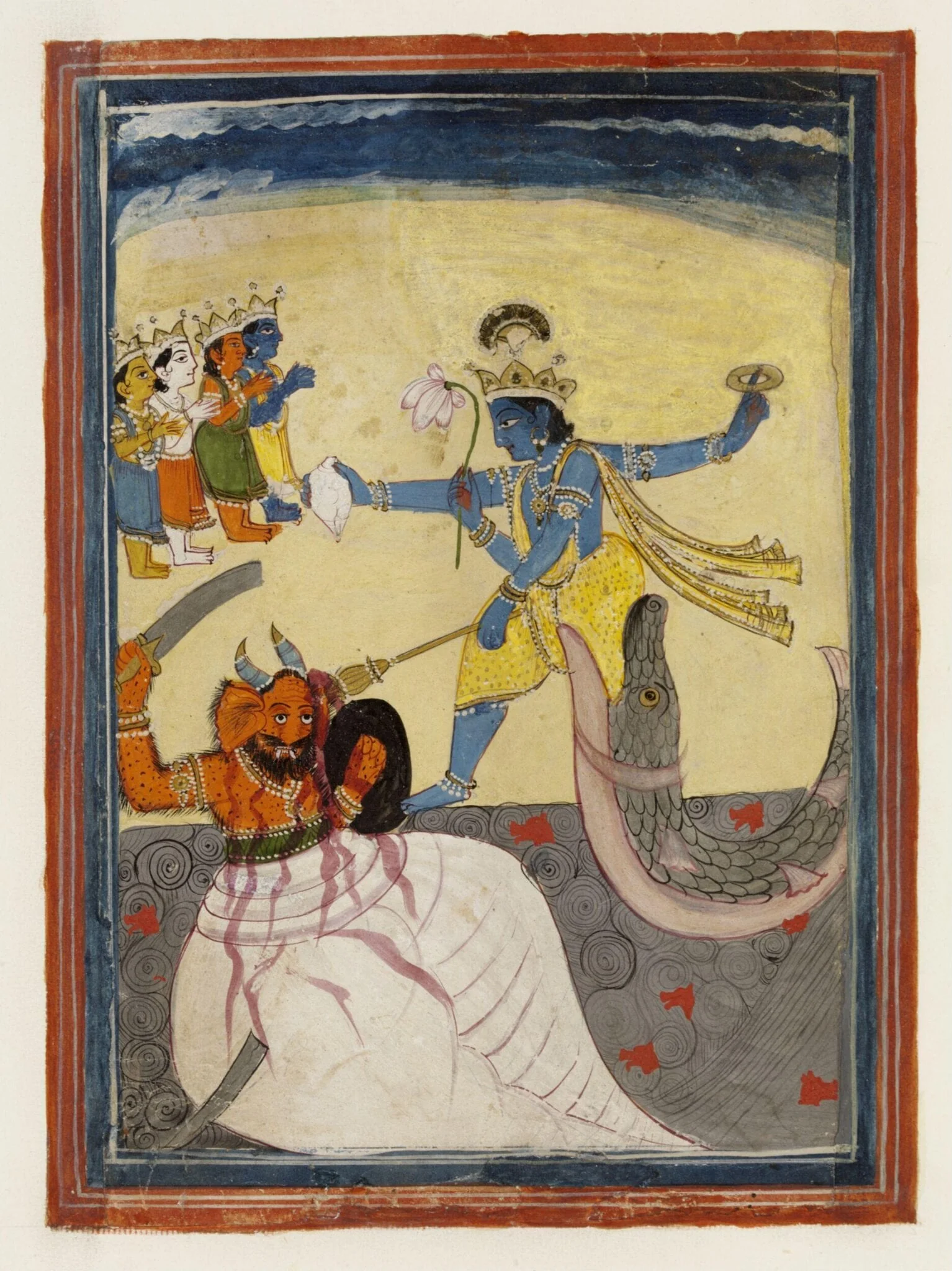 Vishnu as Matsya, detail