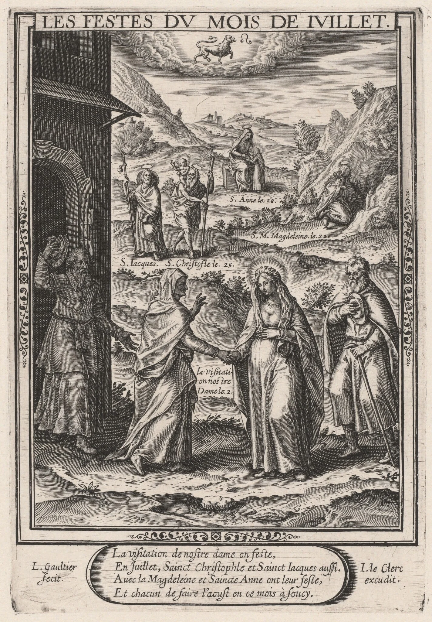 Les Festes du mois de Juillet (July: The Visitation), detail