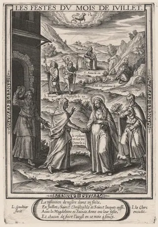 Les Festes du mois de Juillet (July: The Visitation), by Léonard Gaultier, ink, 1603