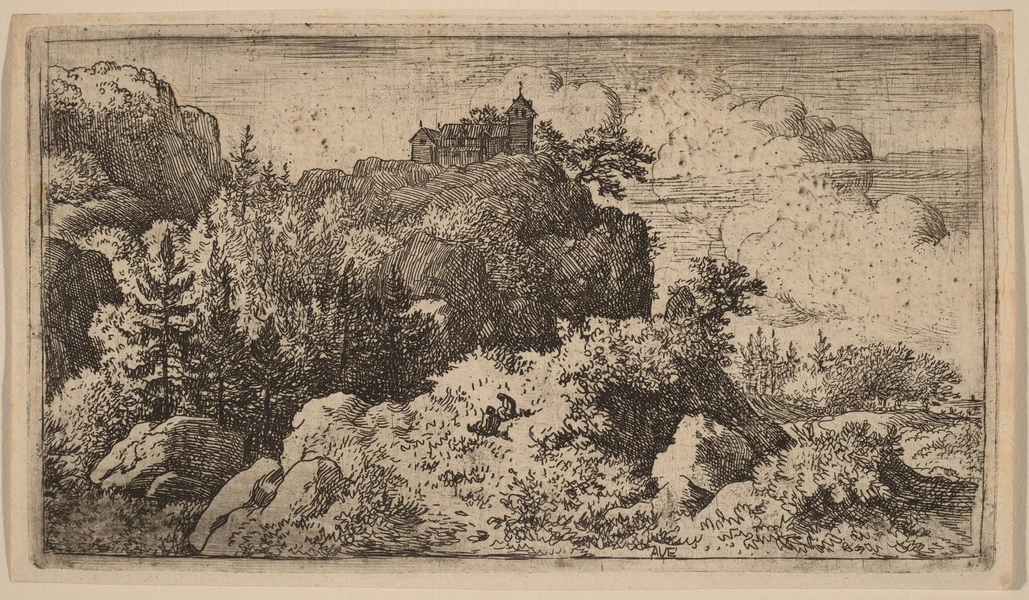 Firs in the Defile, detail