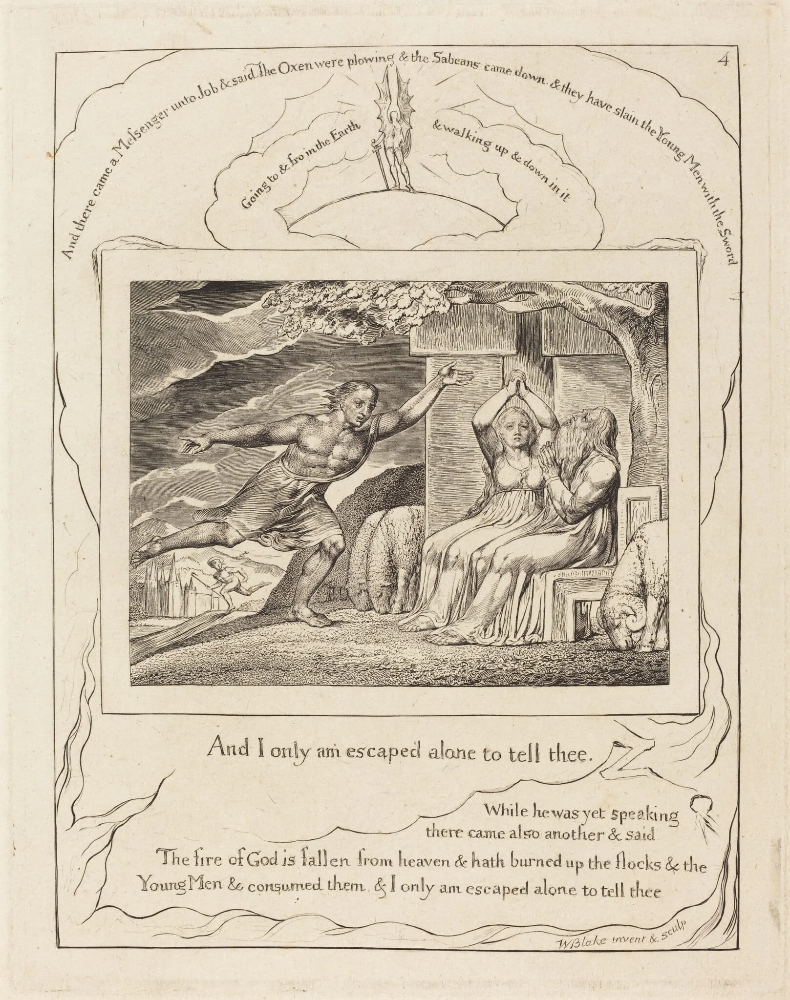 The Messengers Tell Job of His Misfortunes, detail