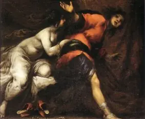 Joseph and the wife of Potiphar, by Cecco Bravo
