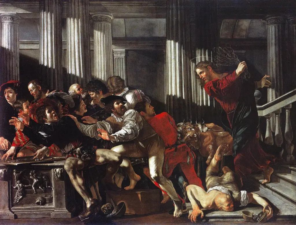 Christ driving the money-changers from the Temple, by Cecco del Caravaggio