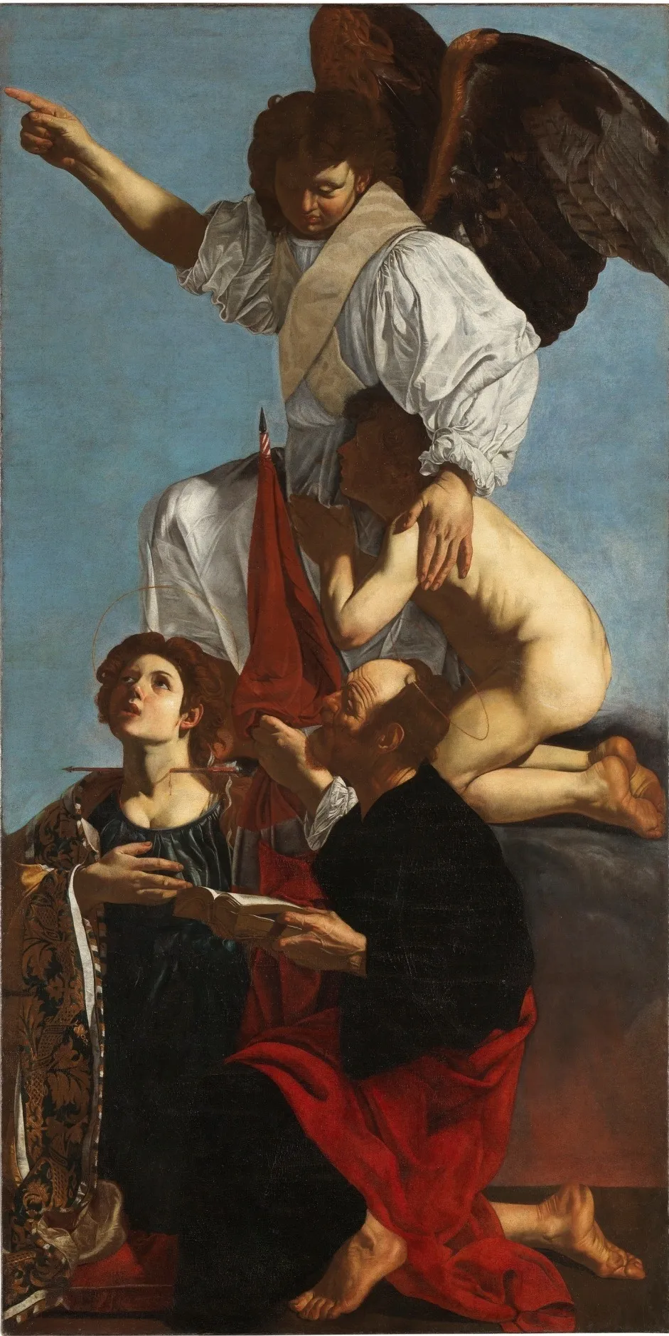 The Guardian Angel, Saint Ursula and Saint Thomas, by Cecco del Caravaggio, oil, 1615
