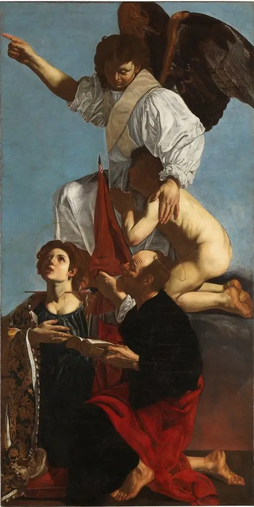 The Guardian Angel, Saint Ursula and Saint Thomas, by Cecco del Caravaggio
