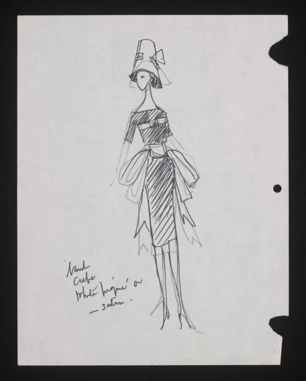 Drawing, by Cecil Beaton, 1965
