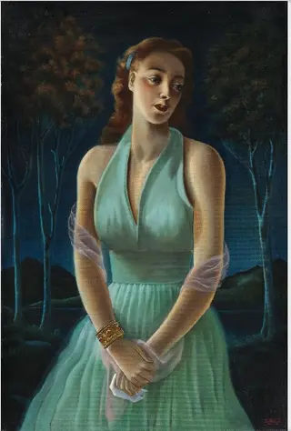 Portrait of Miss Ffrench Mullen, by Cecil Ffrench Salkeld, 1946