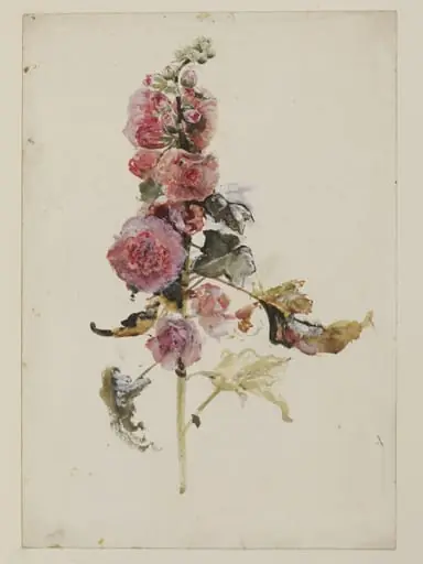 Hollyhocks, by Cecil Gordon Lawson