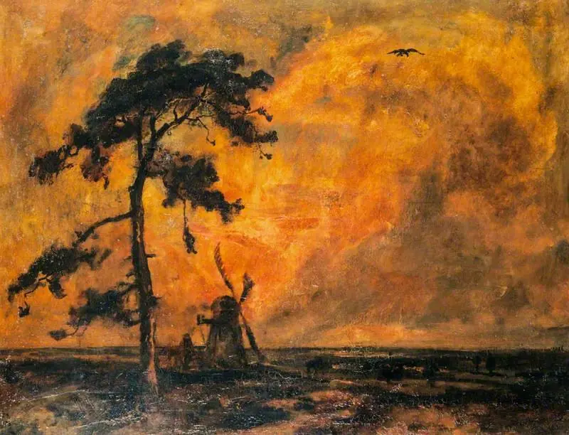 The Old Mill: Sunset, by Cecil Gordon Lawson