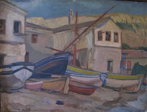 Bărci trase la țărm, by Cecilia Cuțescu-Storck
