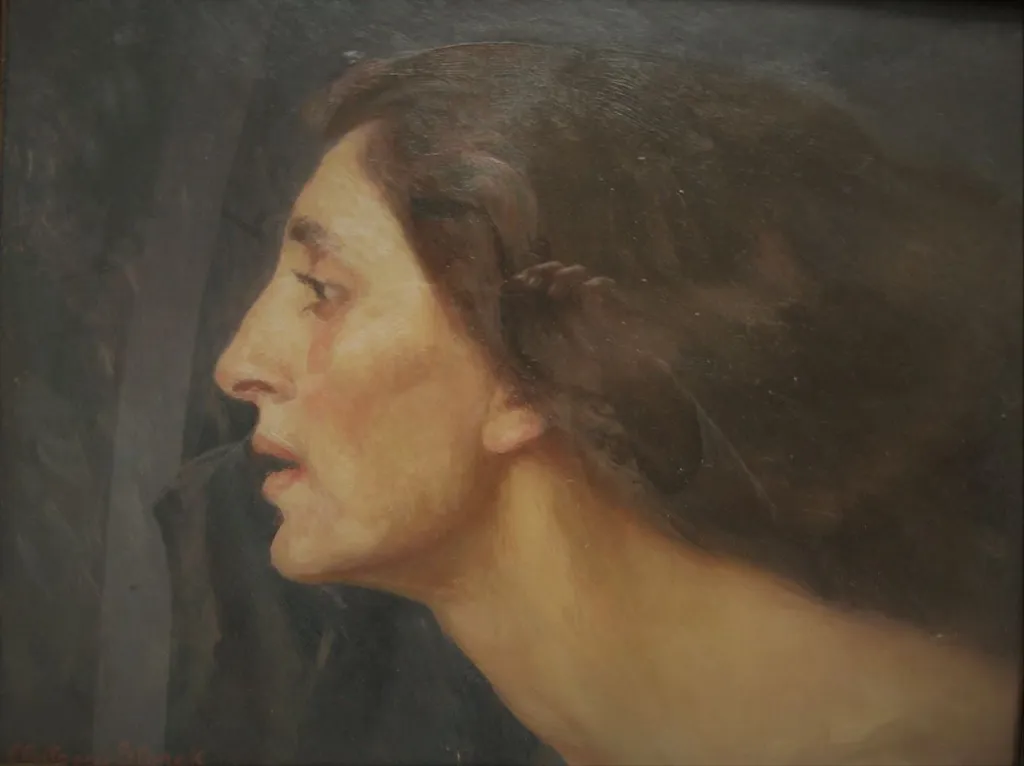 Cap de revoluționară, by Cecilia Cuțescu-Storck, 1914