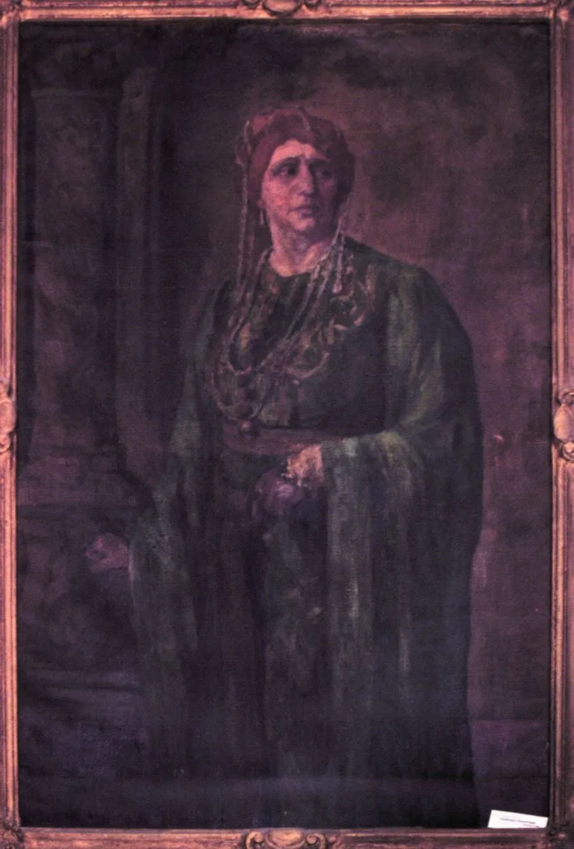 Constanța Demetriade în Doamna Clara din „Vlaicu Vodă” de Alexandru Davila, by Cecilia Cuțescu-Storck, unspecified, 1929