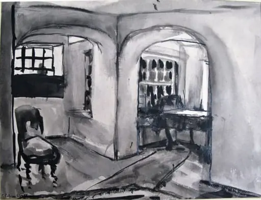 Interior în casa Satmary, by Cecilia Cuțescu-Storck