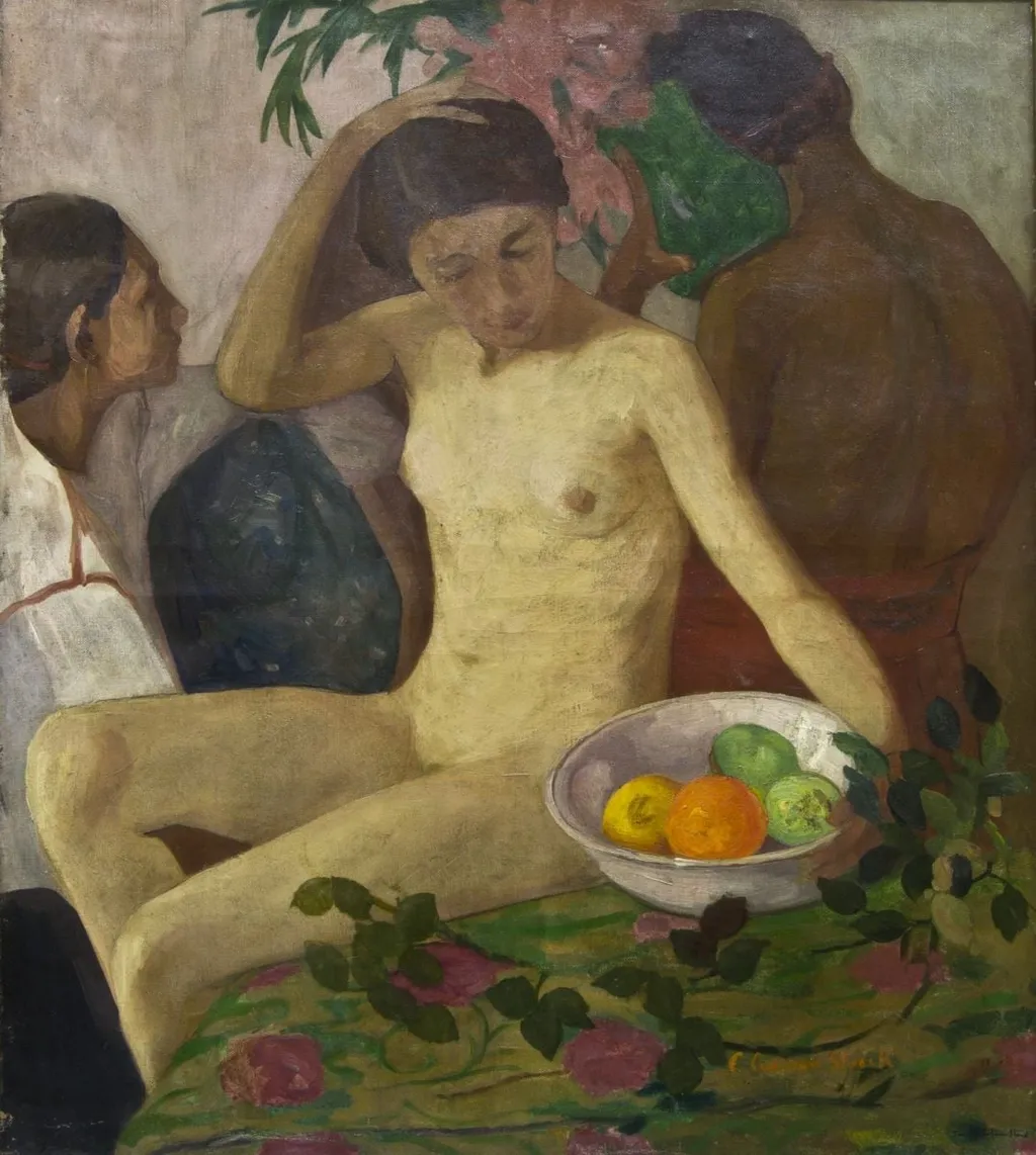 Nud cu vas cu fructe, by Cecilia Cuțescu-Storck, unspecified, 1920