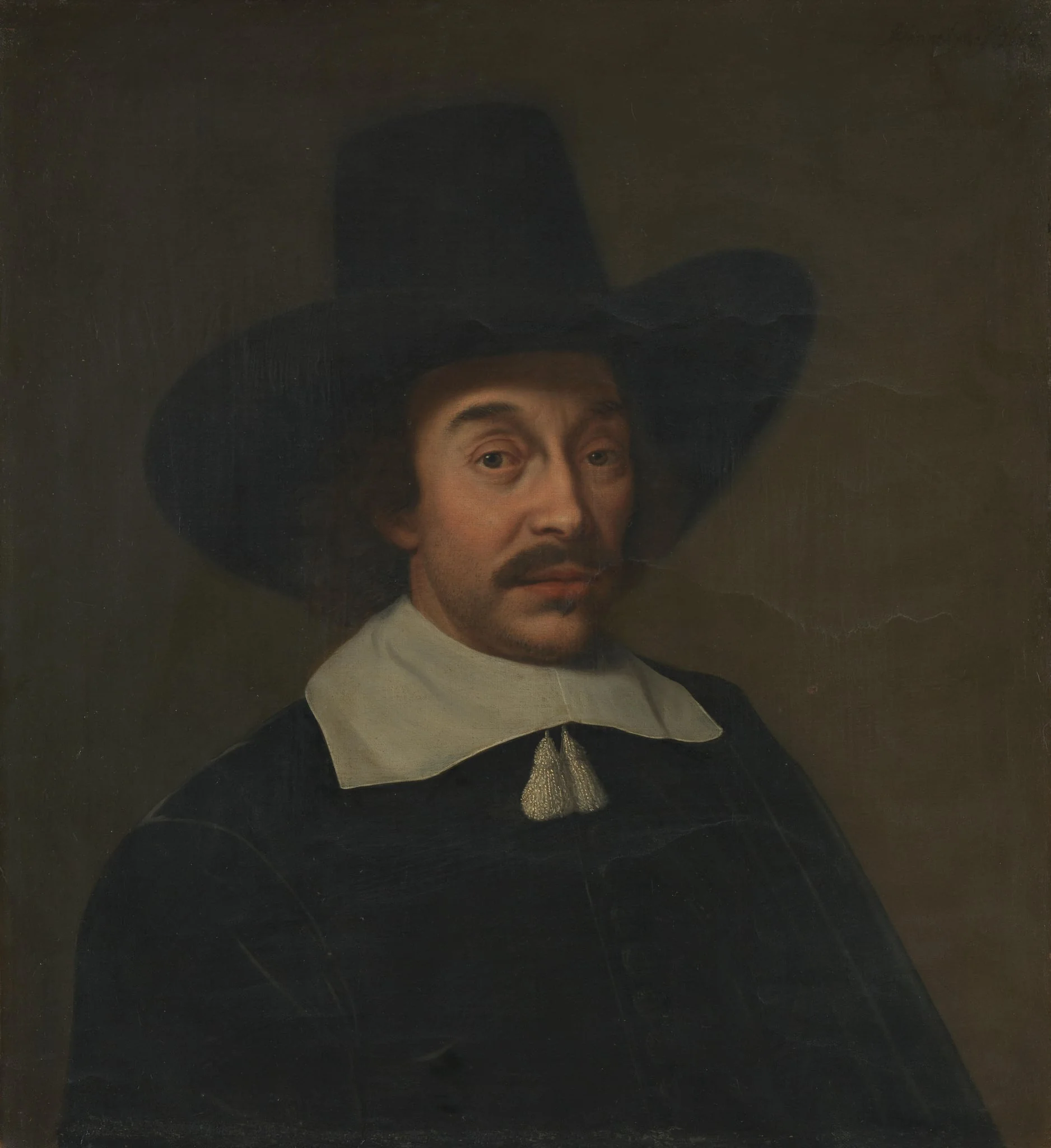 Portrait of a Man, possibly Jan de Hooghe (1608-1682), detail