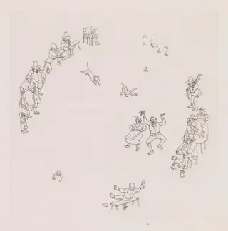 Revelers (Ribauds et Ribaudes), by Léonce Justin Alexandre Petit, 1804