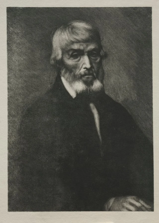 Small Portrait of Thomas Carlyle, detail
