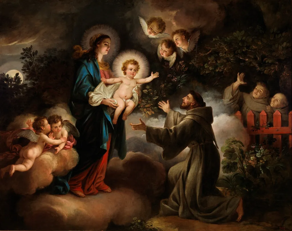 La Aparición de la Virgen a San Francisco, by Antonio Carnicero, oil, 1794