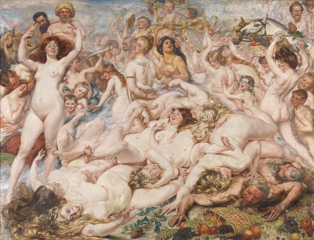 Return from the Vintage, by Auguste Levêque, oil, 1903