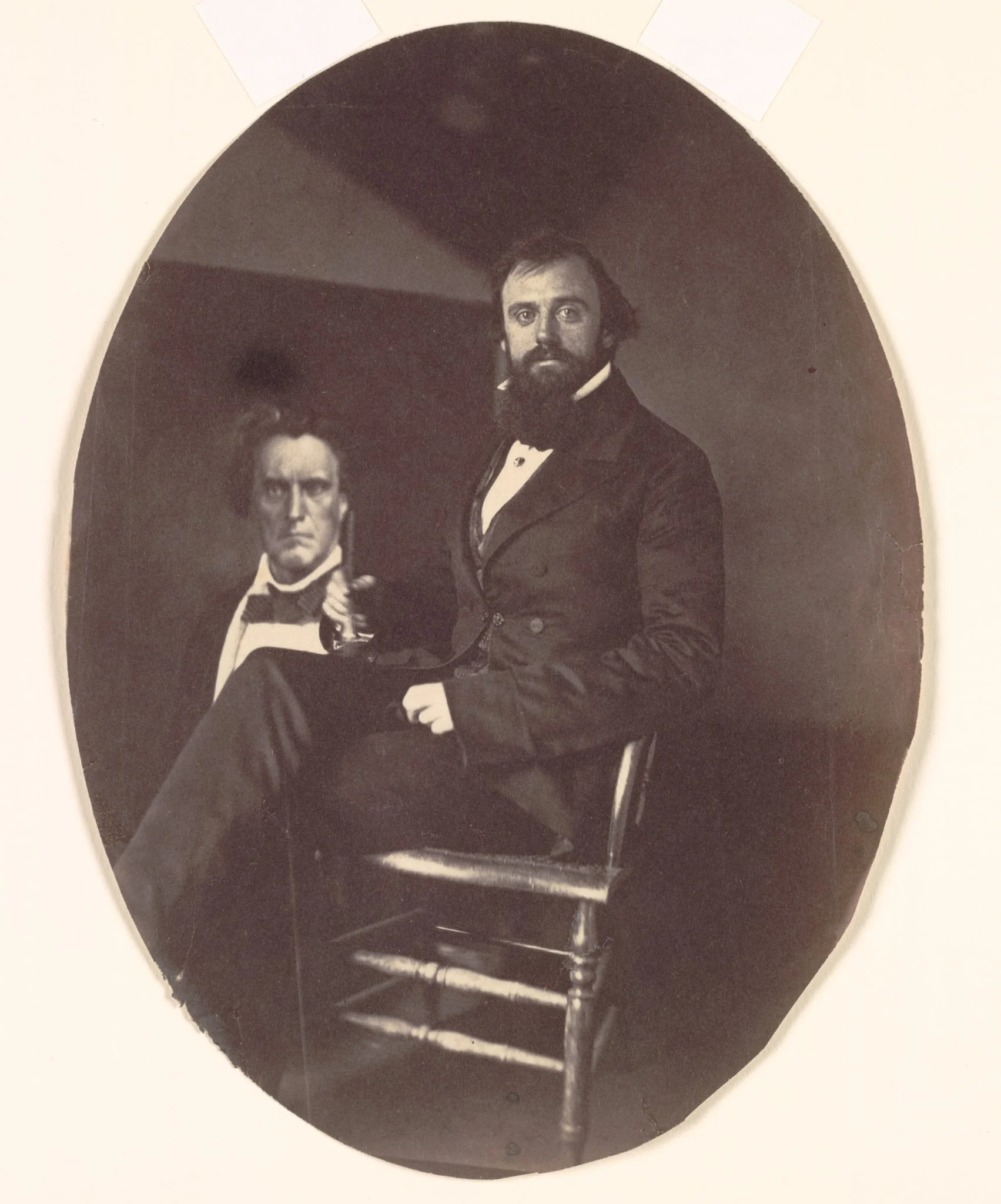 John R. Johnston with Painting, detail