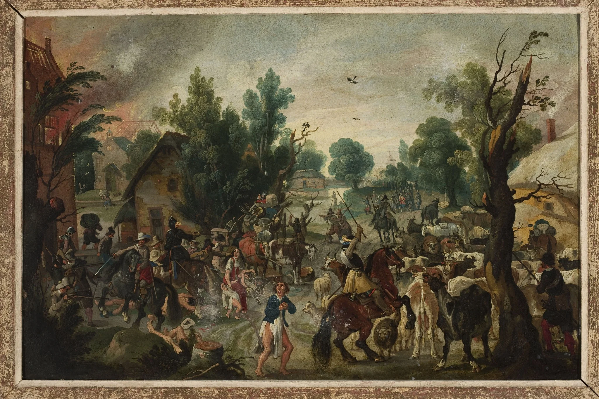 Assault on a town, detail